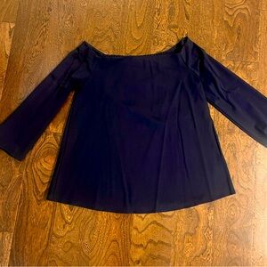 Tuckernuck Miranda Blouse, XL (navy/almost black)